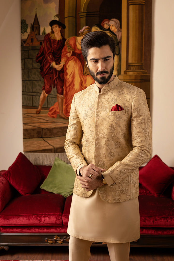 PRINCE COAT BEIGE EMBOSSED